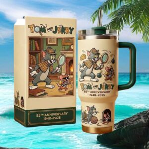 Tom and Jerry 85th Anniversary Detective Case 40oz Insulated Tumbler