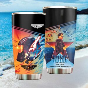 Top Gun Maverick 40th Anniversary Tom Cruise 1986 2026 Tribute Tumbler