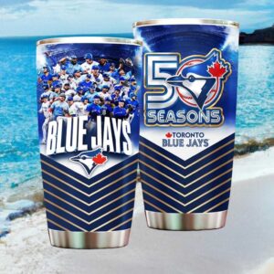 Toronto Blue Jays 50 Seasons Anniversary Baseball Team Graphics Tumbler