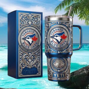 Toronto Blue Jays Signature 40oz Tumbler Silver & Blue Rogers Centre Design
