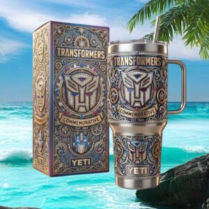 Transformers Commemorative Est. 1984 3D Autobot Logo Cybertron Tumbler