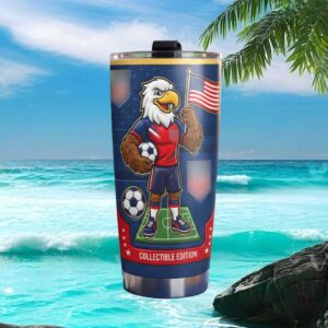 US Soccer Eagle Mascot Collectible Edition Patriotic Sports Tumbler