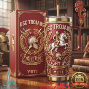 USC Trojans Fight On Gold & Crimson Knight Edition 40oz Tumbler