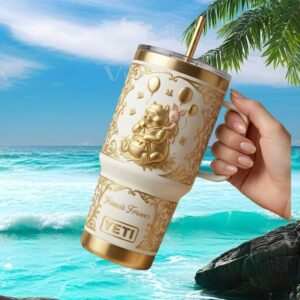Winnie the Pooh 100th Anniversary Gold & White Luxury 3D Tumbler