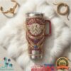 Tennessee Volunteers Custom 3D Quilted Leather & Gold Filigree Tumbler Tennessee Volunteers Custom 3D Quilted Leather & Gold Filigree Tumbler