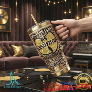Wu Tang Clan Forever Hip Hop Gold & Diamond Pattern Luxury 40oz Tumbler
