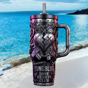 Yungblud Lone Hearts Club Punk Rock 40oz Insulated Travel Tumbler