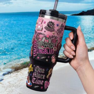 Yungblud x Aerosmith One More Time Punk Rock Aesthetic Custom Sticker Style Tumbler