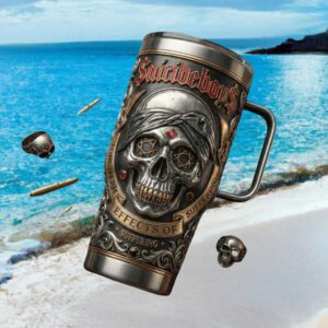 $uicideboy$ Effects of Suffering Skull Art 40oz Stainless Steel Tumbler