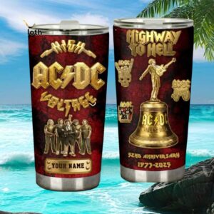 ACDC High Voltage 52nd Anniversary 1973 2025 Custom Name Tumbler