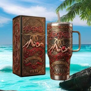 Aerosmith Dream On Rock Legends 3D Sculpted Pin up Tumbler
