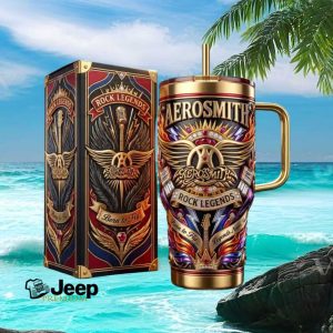 Aerosmith Rock Legends “Born To Fly” 3D Sculpted Wings & Microphone Music Tumbler