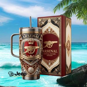 Arsenal FC Eternal Victory Edition Luxury 40oz Tumbler Gift Set