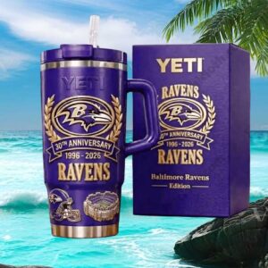 Baltimore Ravens 30th Anniversary 1996 2026 Purple Pride Tumbler