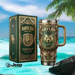 Baylor Bears Championship Legacy Edition Ornate Gold & Green 40oz Tumbler