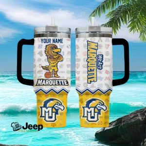 Custom Marquette Golden Eagles Personalized Tumbler Wrap NCAA Fan Gift