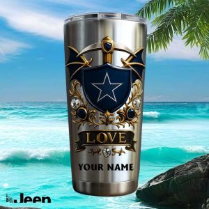 Dallas Cowboys Personalized Name Fan Gift Vintage Blue Star Crest Stainless Steel Insulated Tumbler