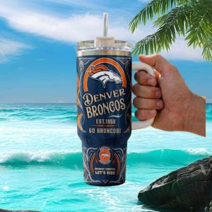 Denver Broncos NFL “Let's Ride” Est. 1959 Custom 40oz Insulated Tumbler
