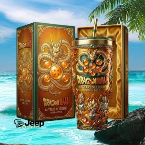 Dragon Ball 40th Anniversary 1986 2026 Shenron & Z Fighters Embossed Limited Edition Tumbler