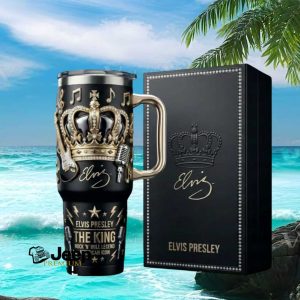Elvis Presley The King of Rock 'n' Roll 40oz Luxury Tumbler with Gift Box