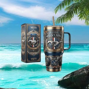 Ford Mustang GT Vintage Garage Edition 40oz Tumbler with Handle and Box