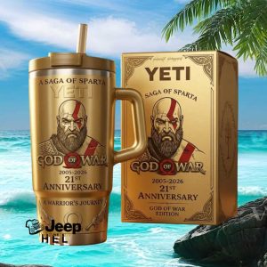 God of War 21st Anniversary Saga of Sparta Kratos Commemorative 40oz Tumbler