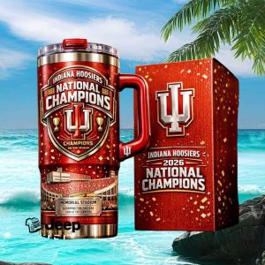 Indiana Hoosiers 2026 National Champions Memorial Stadium Bloomington Home of Champions Tumbler