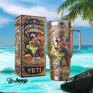 Jimmy Buffett Parrotheads United 1776 2026 Memorial 40oz Tumbler