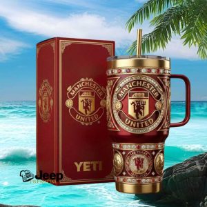 Manchester United 148 Years Anniversary Red & Gold 40oz Tumbler