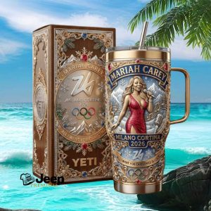 Mariah Carey “All I Want For Christmas Is Gold” Milano Cortina 2026 Winter Games Tumbler