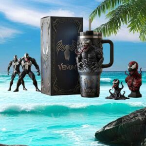 Marvel Venom “We Are Venom” 3D Sculpted Symbiote Black and Grey Tumbler
