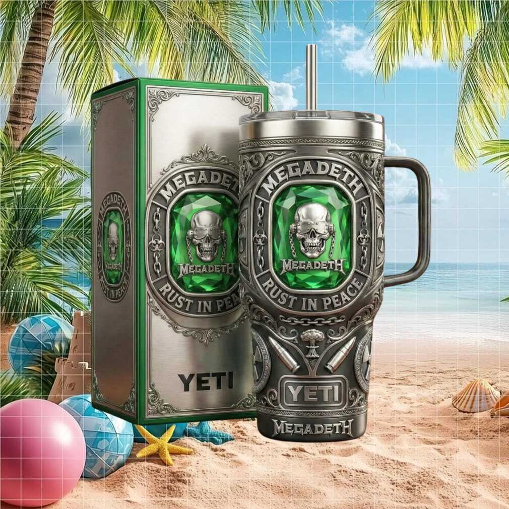 Megadeth Rust In Peace 3D Embossed Stainless Steel Tumbler with Gift Box Megadeth Rust In Peace 3D Embossed Stainless Steel Tumbler with Gift Box
