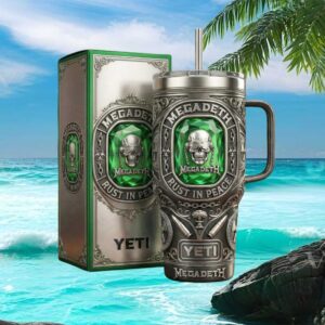 Megadeth Rust In Peace 3D Embossed Stainless Steel Tumbler with Gift Box