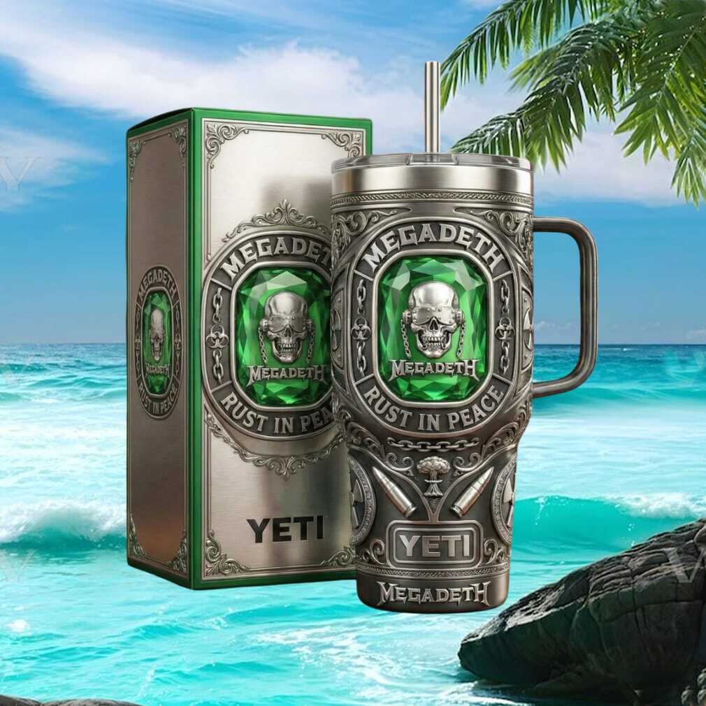 Megadeth Rust In Peace 3D Embossed Stainless Steel Tumbler with Gift Box Megadeth Rust In Peace 3D Embossed Stainless Steel Tumbler with Gift Box