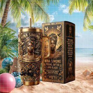 Nina Simone Young Gifted and Black History Month 40oz Tumbler