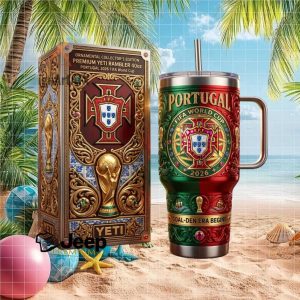 Portugal FPF 2026 FIFA World Tumbler Gold Ornament 40oz Tumbler