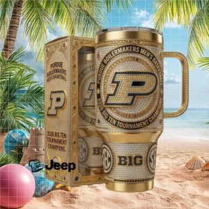 Purdue Boilermakers 2026 Big Ten Tournament Champions Gold Bling Tumbler Wrap