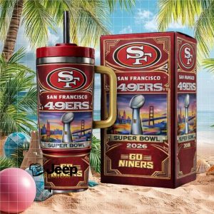 San Francisco 49ers Go Niners Super Bowl 2026 Limited Edition 40oz Tumbler