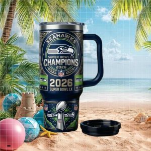 Seattle Seahawks Super Bowl LX Champions 2026 Commemorative 40oz Tumbler
