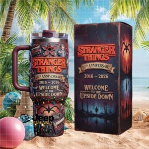 Stranger Things 10th Anniversary 2016 2026 Welcome to the Upside Down Tumbler