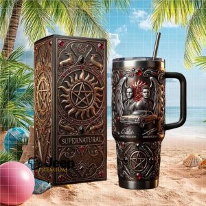 Supernatural Winchester Brothers Sam and Dean 40oz Tumbler