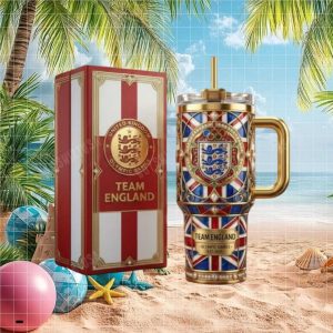 Team England Olympic Games Stained Glass Style 40oz Insulated Tumbler