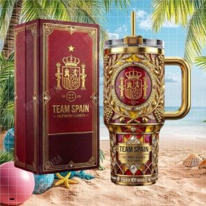 Team Spain Olympic Games Special Edition Gold Filigree 40oz Tumbler