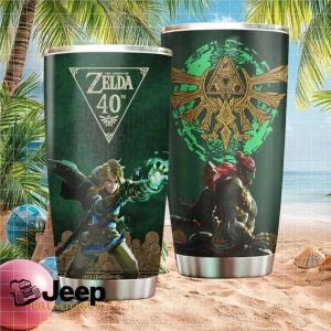 The Legend of Zelda 40th Anniversary Link and Ganondorf 20oz Tumbler.jfif