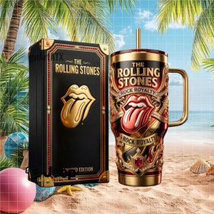 The Rolling Stones Rock Royalty Gold & Black Limited Edition 40oz Tumbler