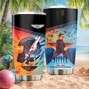 Top Gun Maverick 40th Anniversary Tom Cruise 1986 2026 Commemorative 20oz Stainless Steel Tumbler