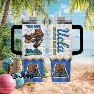 UCLA Bruins Basketball Personalized Tumbler Design Champions Made Here Wrap