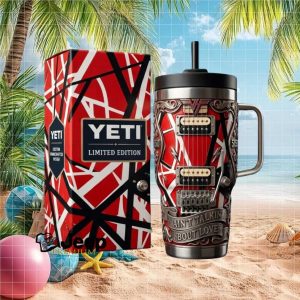 Van Halen Limited Edition “Ain't Talkin' 'Bout Love” Frankenstein Guitar Design Tumbler