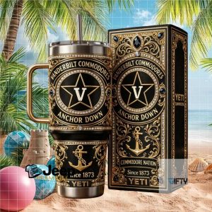 Vanderbilt Commodores Anchor Down Luxury 3D Engraved Tumbler.jfif