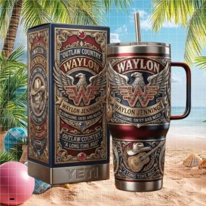 Waylon Jennings Outlaw Country Tribute 40oz Tumbler – Collector’s Series